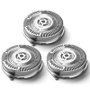 Philips SH50/50 Cabezales de Repuesto para Series 5000 y 6000, Pack de 3, Cromo